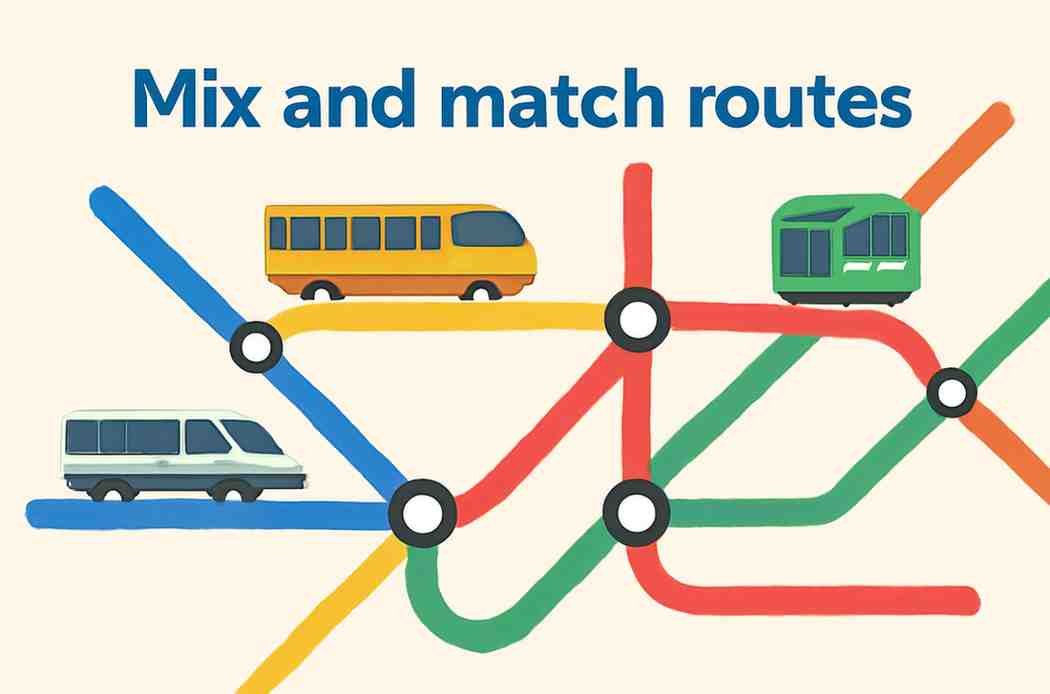 Mix and match routes
